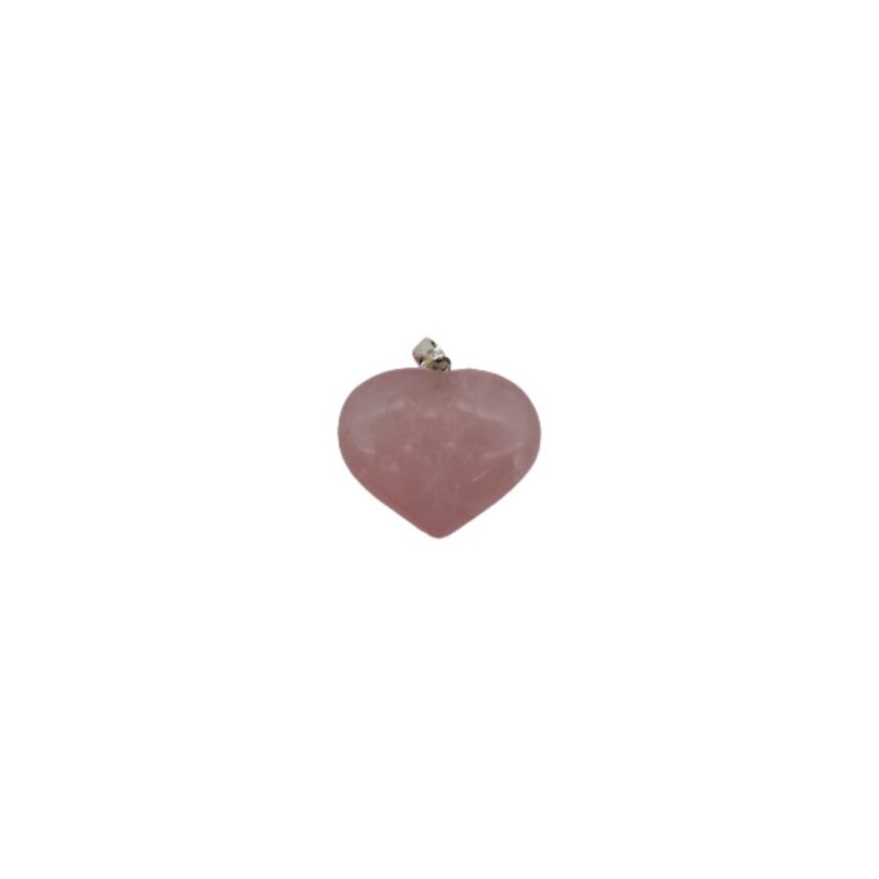 Ping. Coracao Quartzo Rosa (aprox. 2cm)