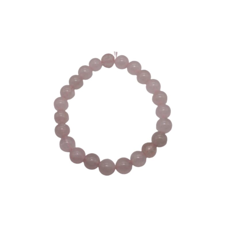 Pulseira Quartzo Rosa bola 8mm