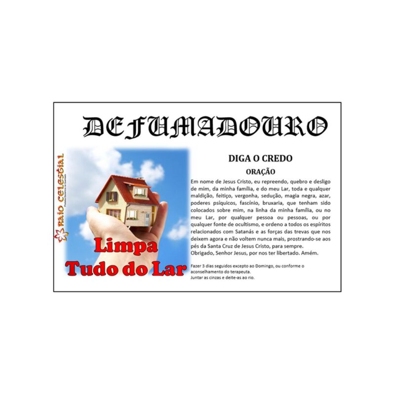 Defumador Ervas Limpa Tudo do Lar