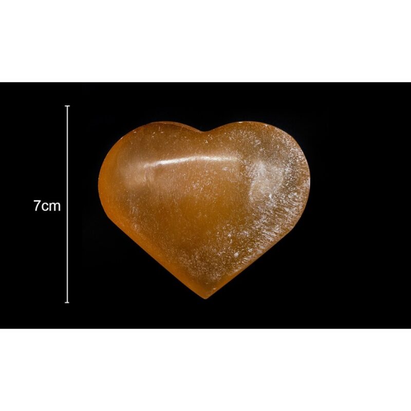 Coracao de Selenite Laranja 5-6cm