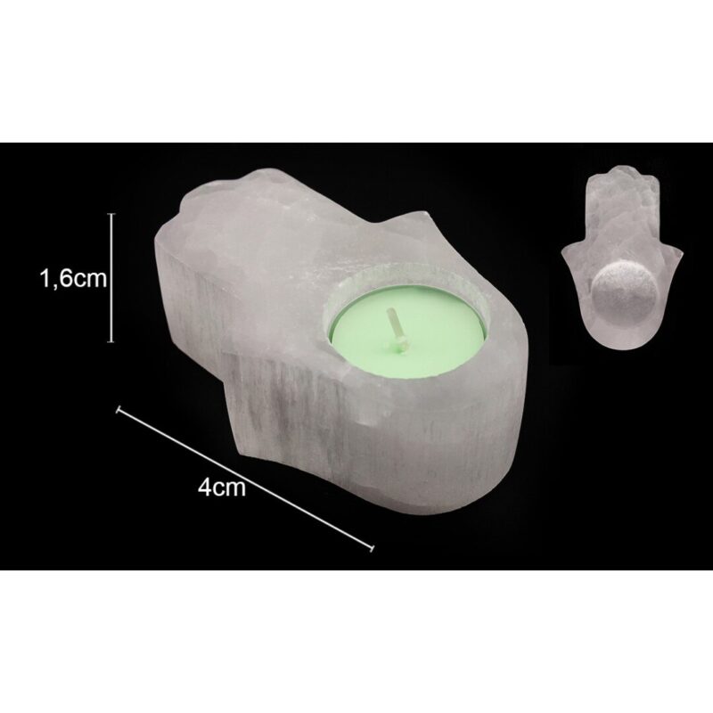 Porta Vela Selenite Mao Fatima