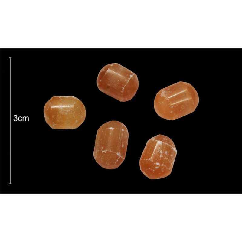 Selenite Rolada Laranja 3cm