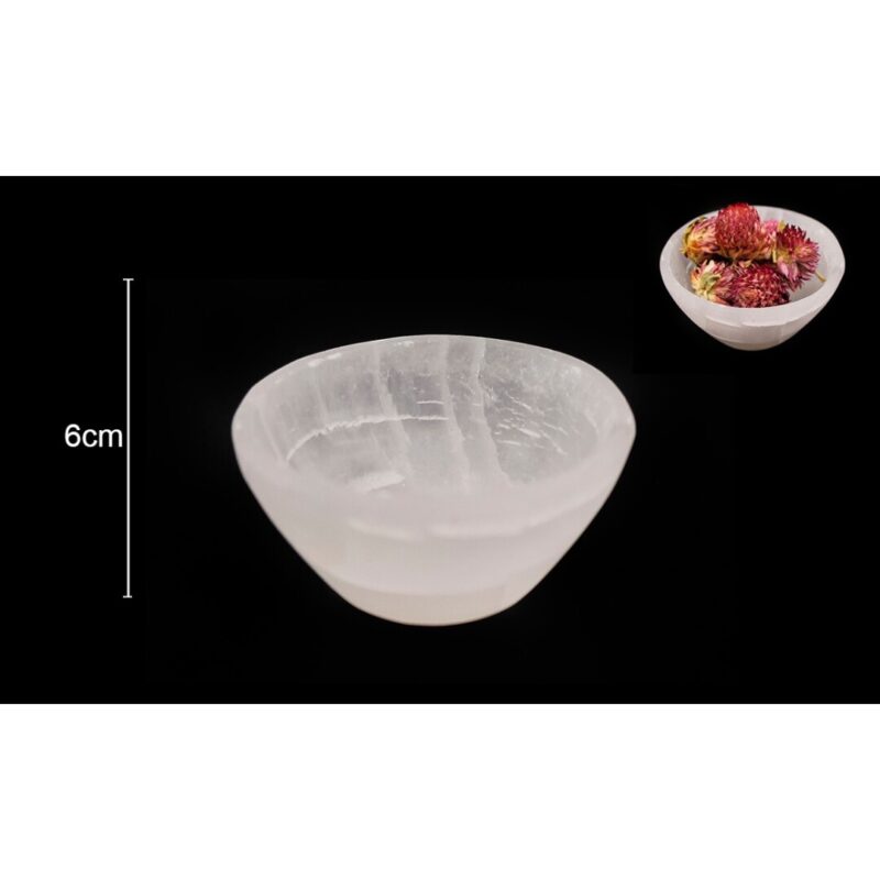 Taca Redonda Selenite 6cm