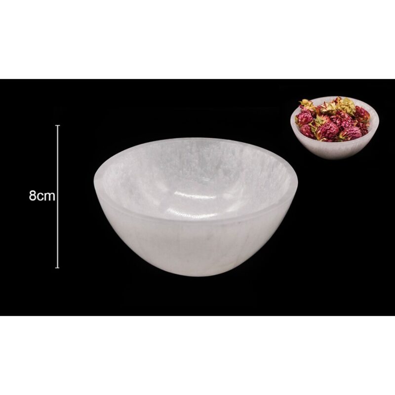 Taca Redonda Selenite 8cm
