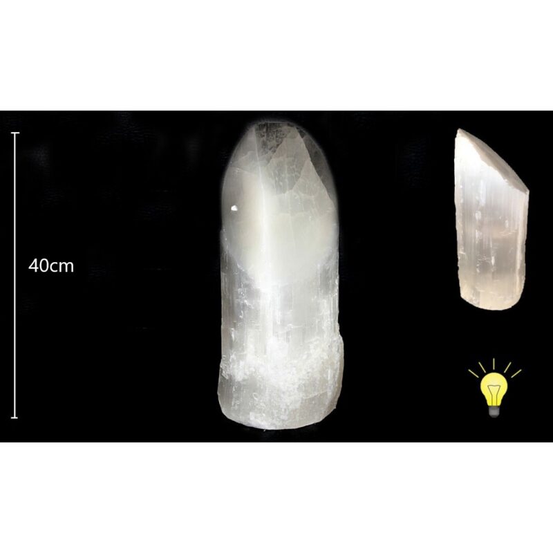 Candeeiro Selenite Baton 40cm