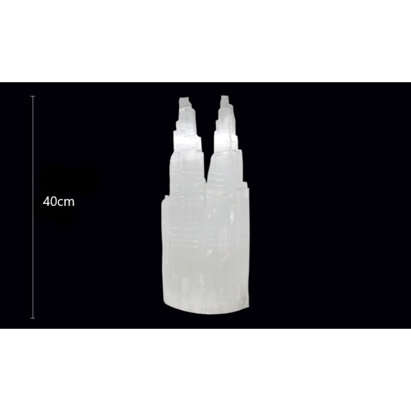 Candeeiro Selenite Dupla 40cm