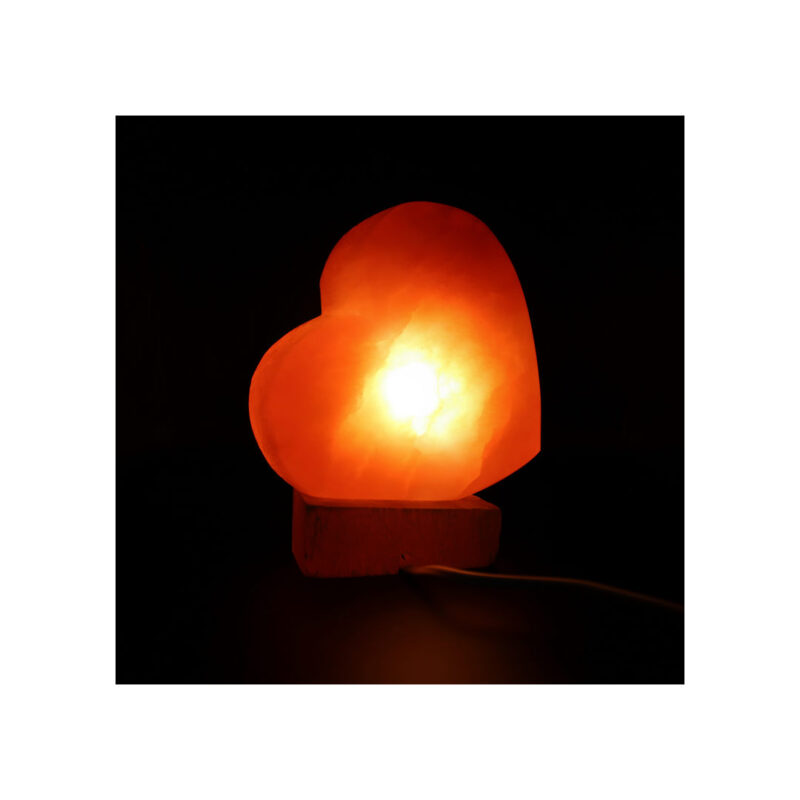 Candeeiro Selenite Coracao Laranja