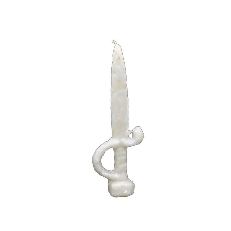 VELA ESPADA BRANCO 15CM