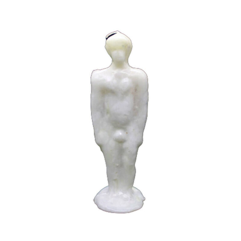 VELA HOMEM BRANCO 22CM