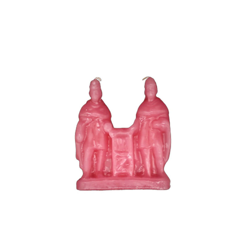 VELA SAO COSME E DAMIAO ROSA 13CM