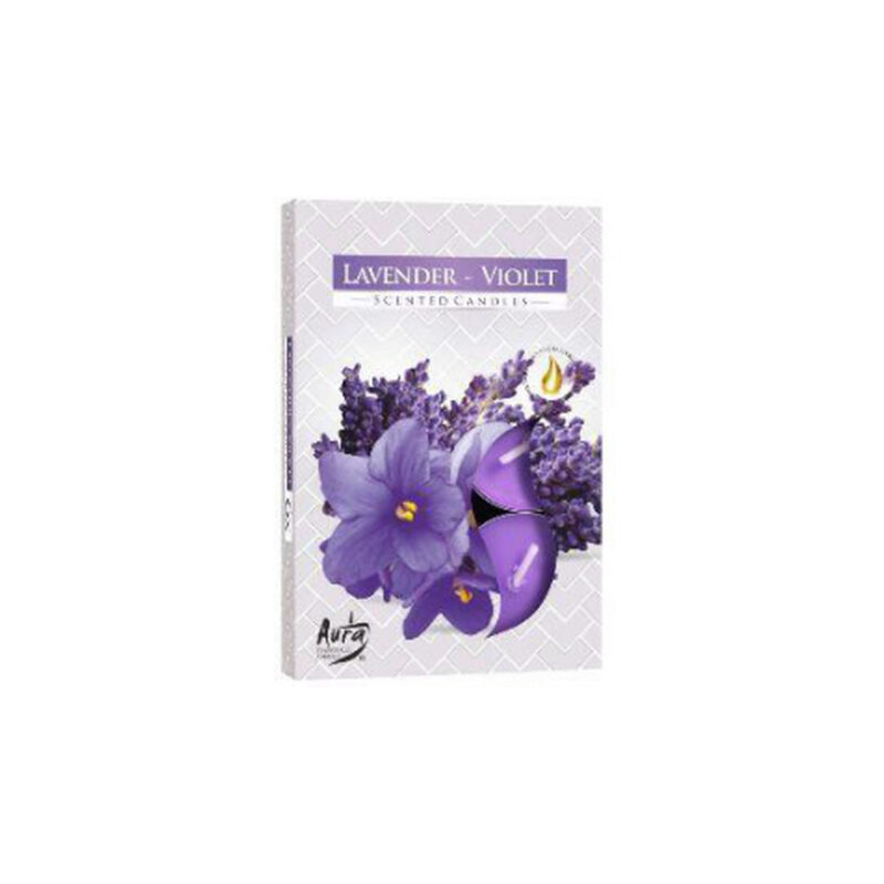Vela T Light Lavanda e Violeta (cx 6 und)